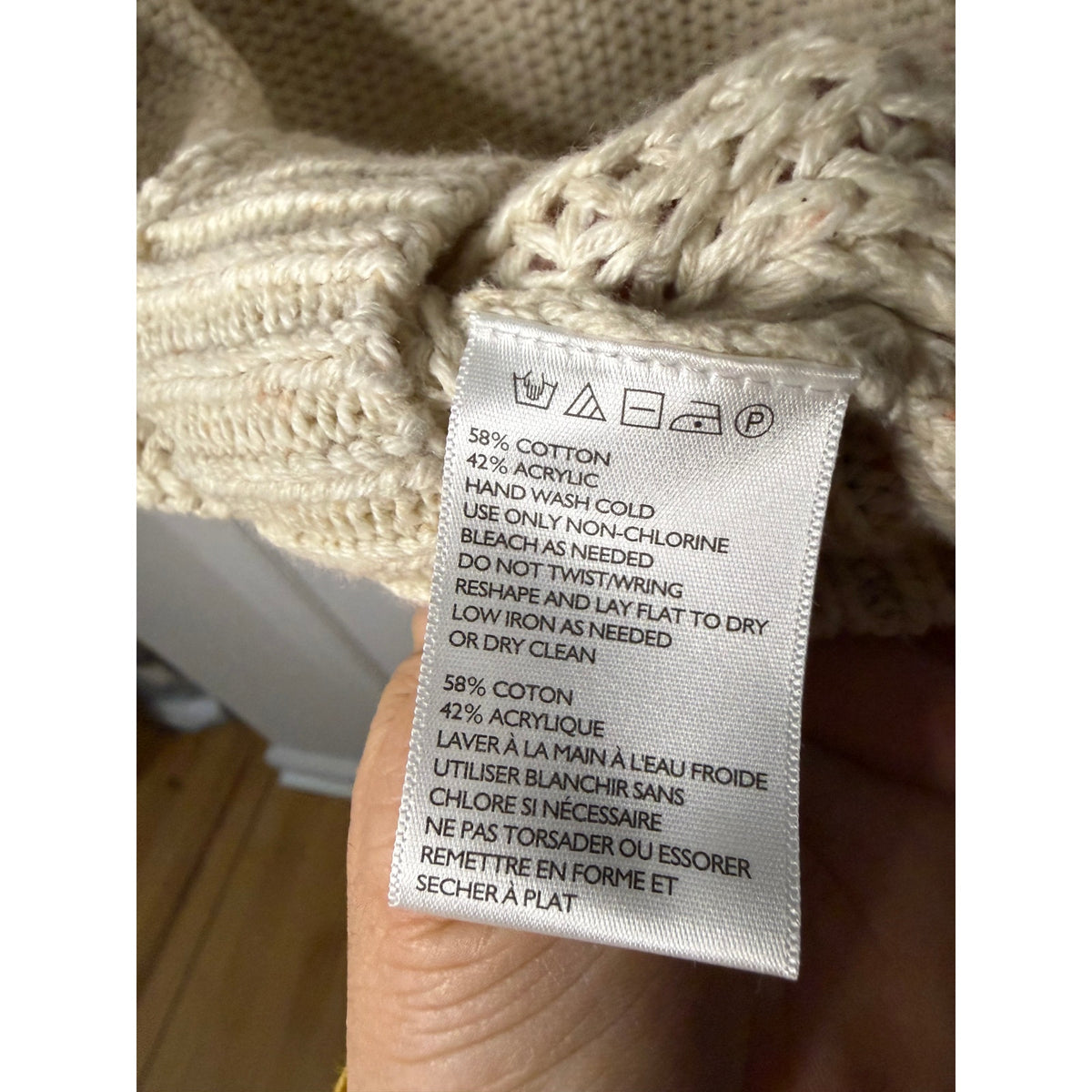 Coincidence & Chance: Anthropologie Cable Knit Sweater W/ Patches Small(Loose Fit)