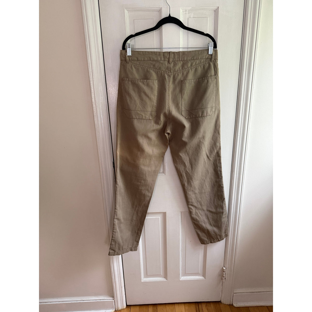 Current/Elliott The Infantry Cargo Pants Sage Olive Green Size 31 Cotton Linen EUC