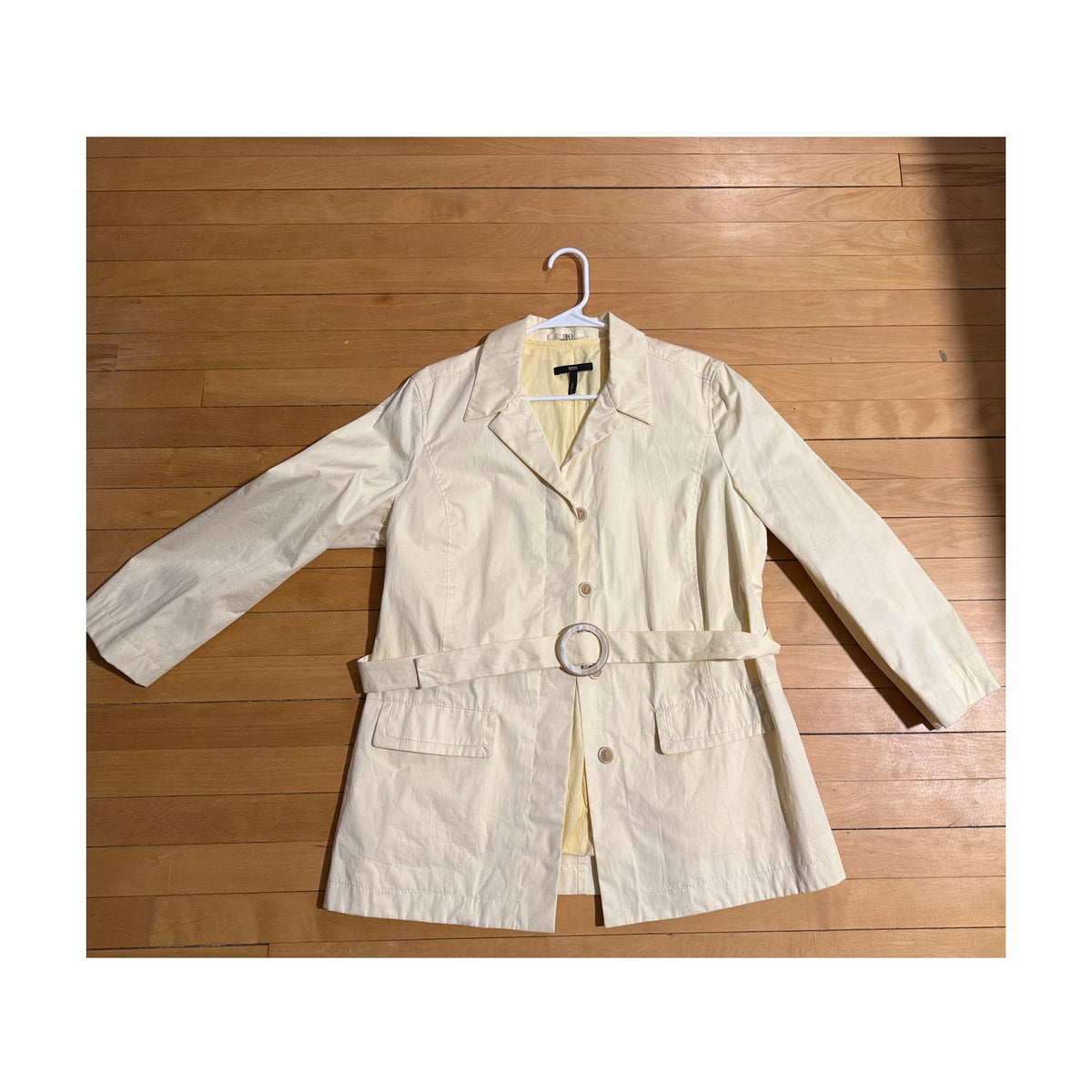 Hugo Boss Women's Canary Yellow Raincoat - Size 14