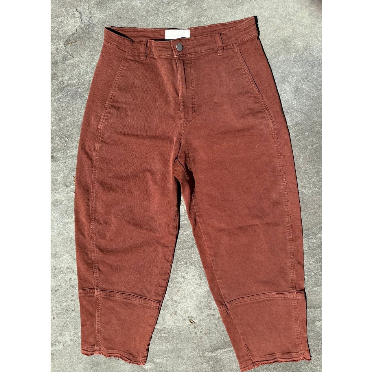 Everlane Way-High Curve Jean Rust Brown Red Size 6 EUC Sculptural