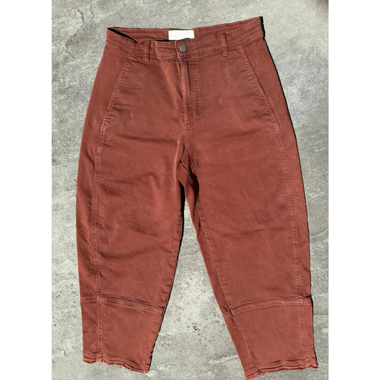 Everlane Way-High Curve Jean Rust Brown Red Size 6 EUC Sculptural