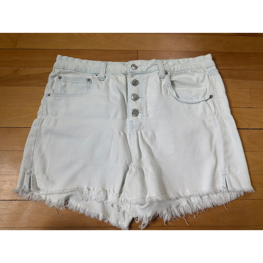 OAT size 31 Distressed Hem High Rise White Shorts