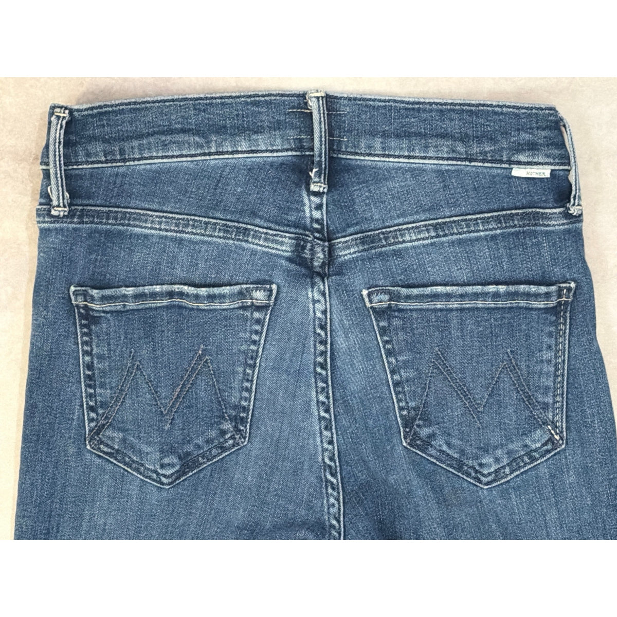 MOTHER The Mid Rise Dazzler Ankle Jeans Size 24 Wish On A Star Straight Leg Blue