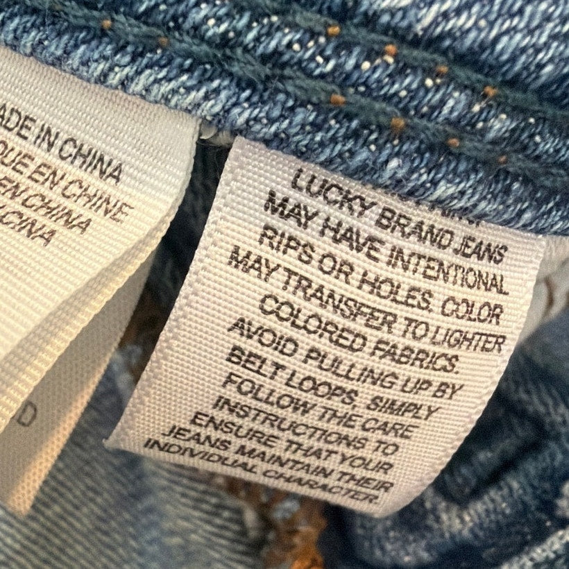 Lucky Brand Size 18W Reese Boyfreinds Blue Ripped Jean