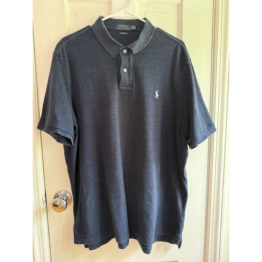 Polo Ralph Lauren Navy Polo Shirt Men's White Pony XL
