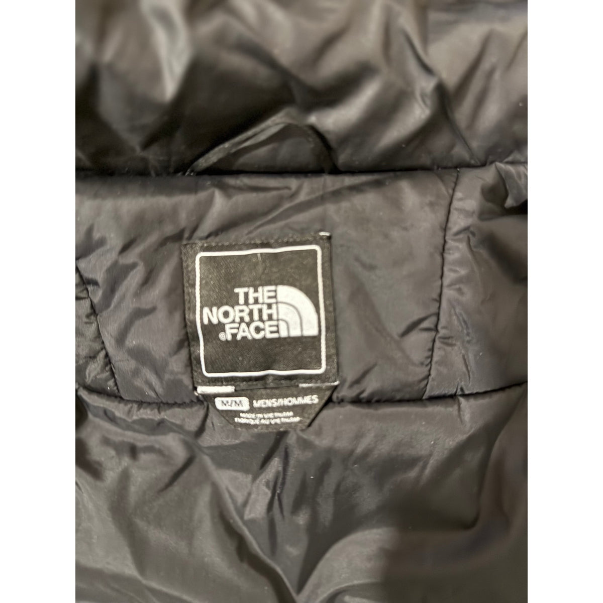 Northface Men's Black/Gray Jacket with hood- Medium