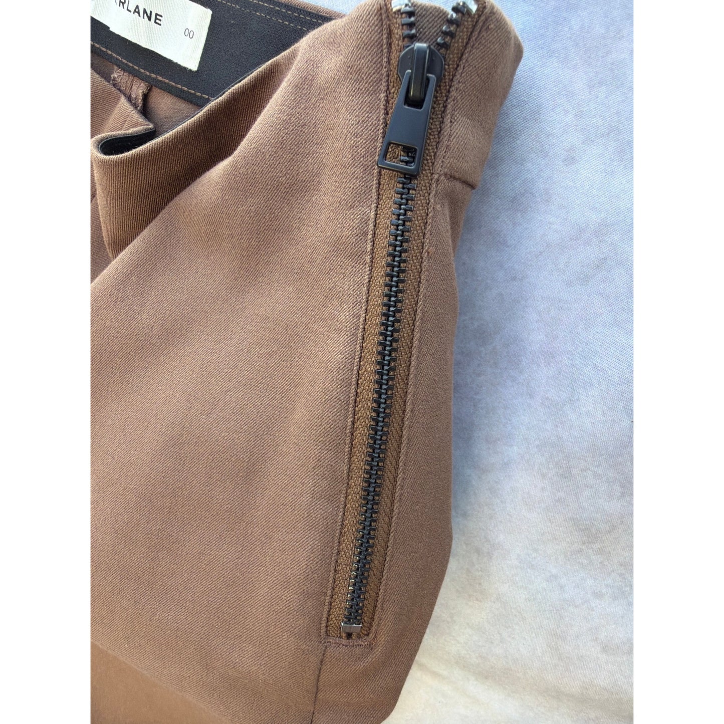 Everlane Size 00 Slim Fit Low Rise Work Pants Cocoa Brown EUC