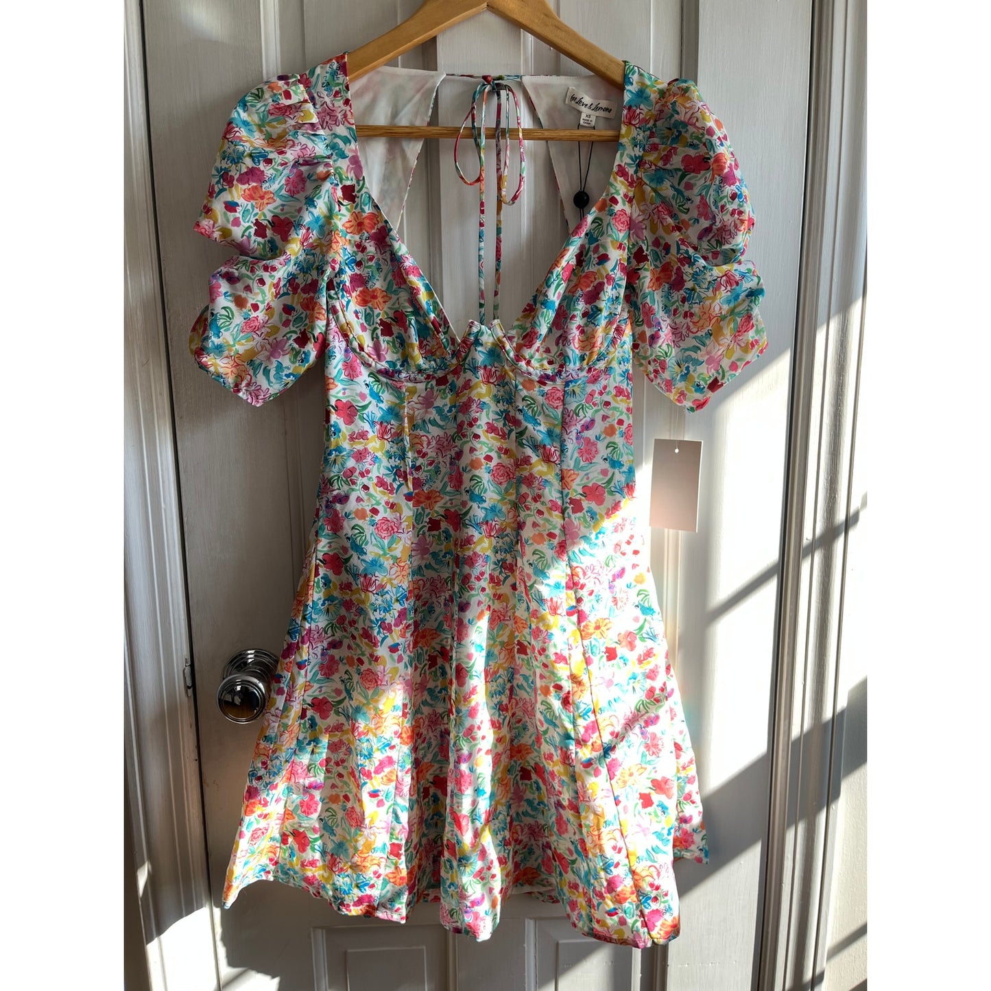For Love and Lemons NWT Claude Mini Dress Floral Corset Bodice XS