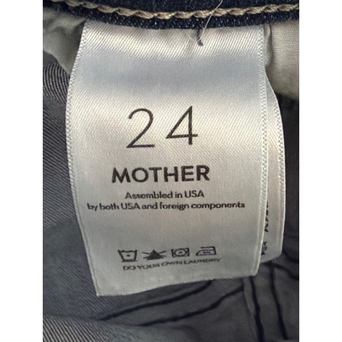 MOTHER The Mid Rise Dazzler Ankle Jeans Size 24 Wish On A Star Straight Leg Blue