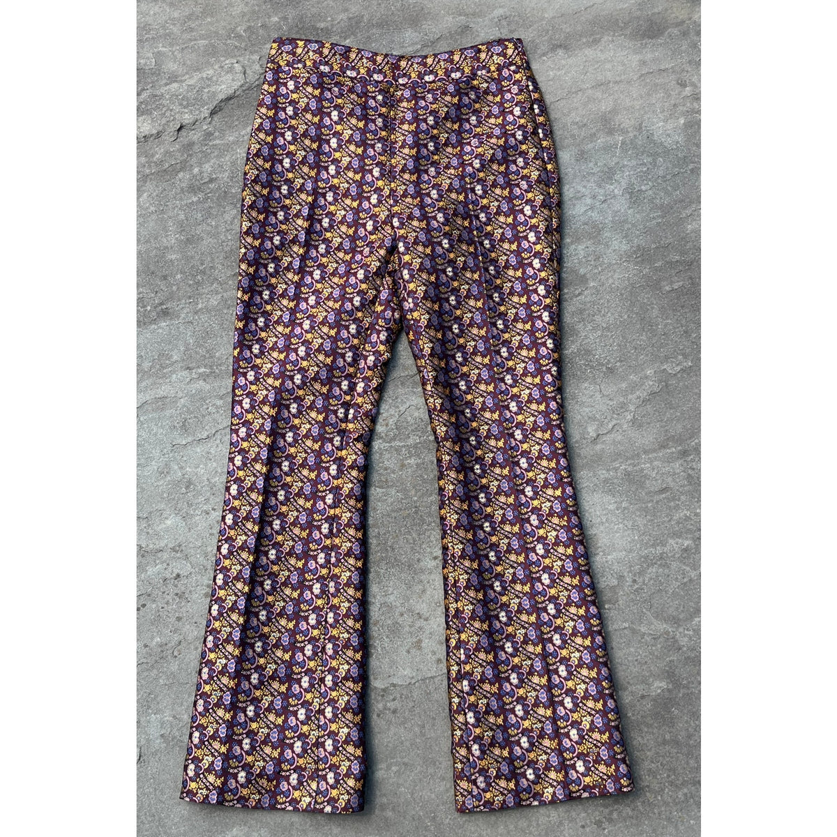 Tory Burch Relaxed-Fit Silk Holiday Jacquard Pants 🤍 | Size 2