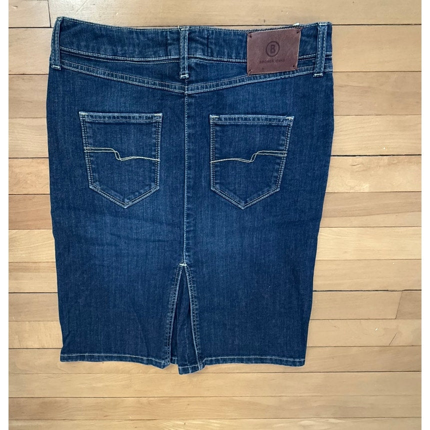 Bogner Jeans Premium Dark Wash Denim Skirt - Size 36 EU