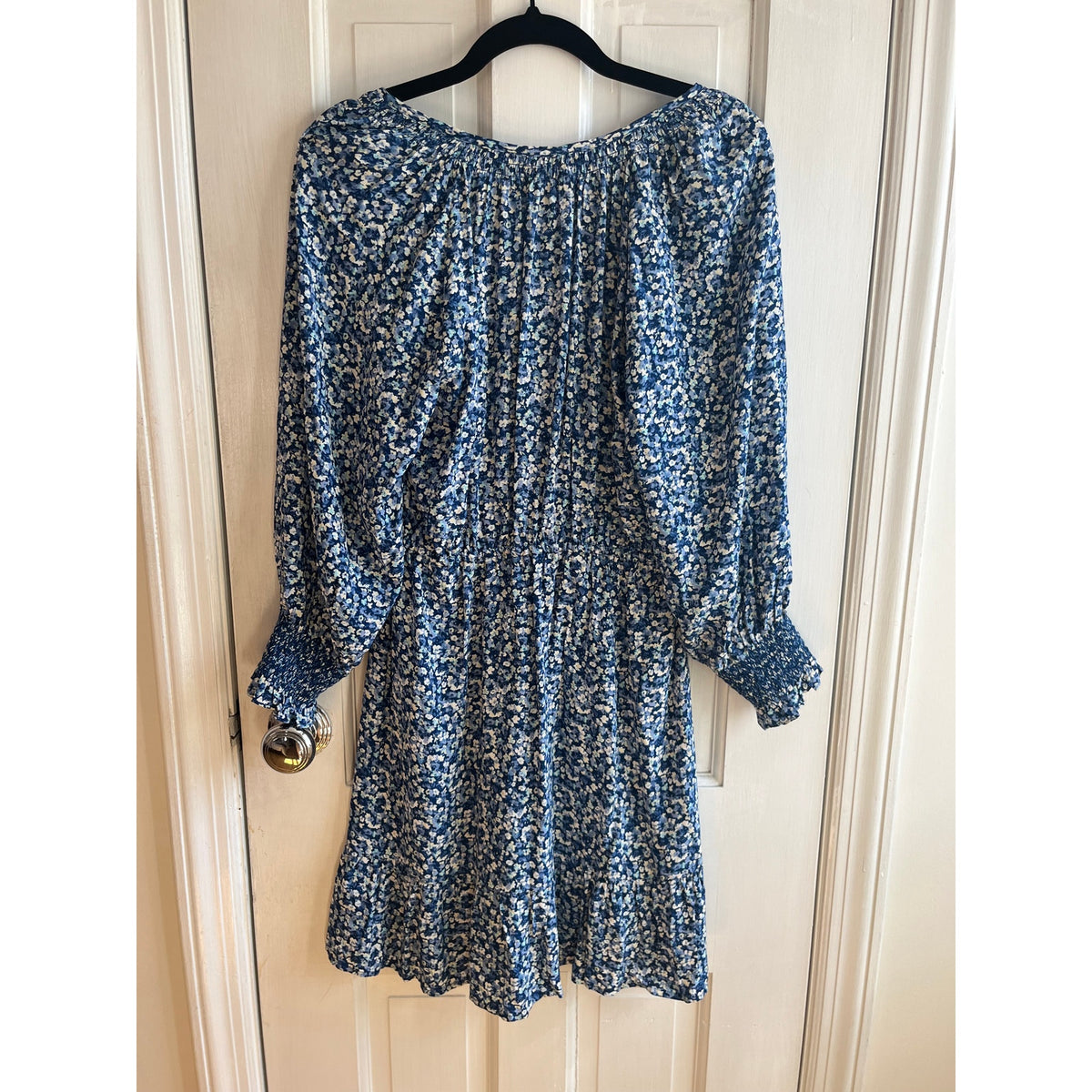 NWT RAILS Eliza Ice Chrysanthemum Blue Floral Button Down Dress - Size S