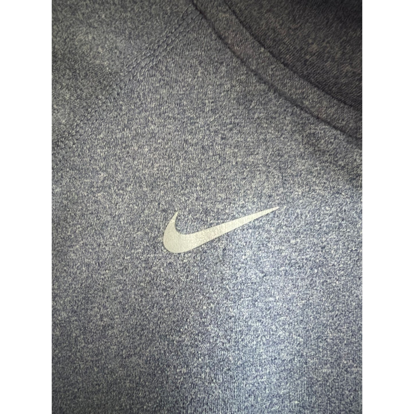 Nike USA Running Men's Medium Blue Gray Dri-Fit Quarter Zip American Flag EUC