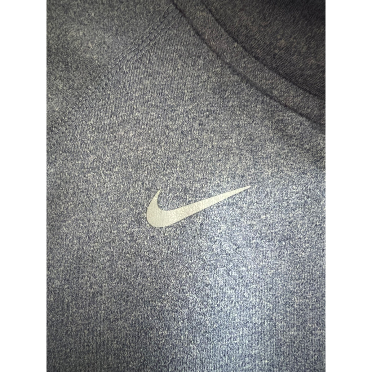 Nike USA Running Men's Medium Blue Gray Dri-Fit Quarter Zip American Flag EUC