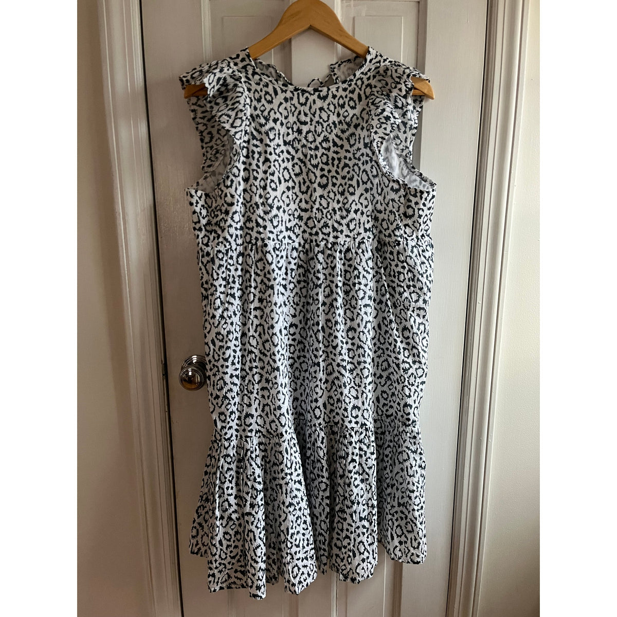 Love Tomas Emerson Fry Angel Dress Organic Cotton Hand Block Print M/L NWT