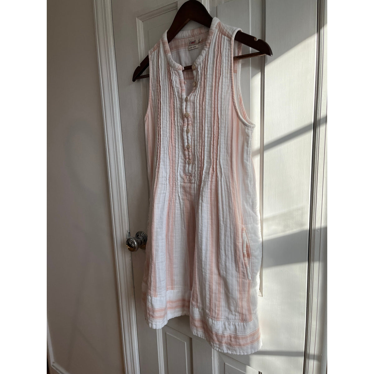 Faherty Isha Dream Cotton Gauze Mini Dress Stripe Sleeveless XS Tuckernuck EUC