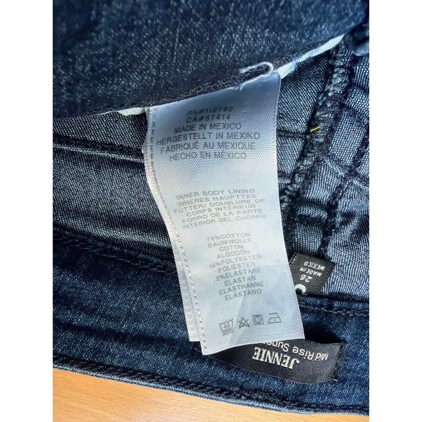 True Religion Size 25 Jennie Mid Rise Super Skinny Dark Wash Cuffed Jeans