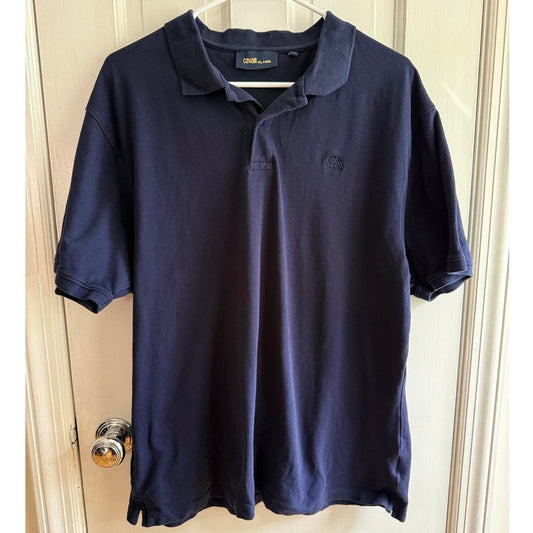 Roberto Cavalli Class Navy Blue Polo Shirt Men's Size XL EUC