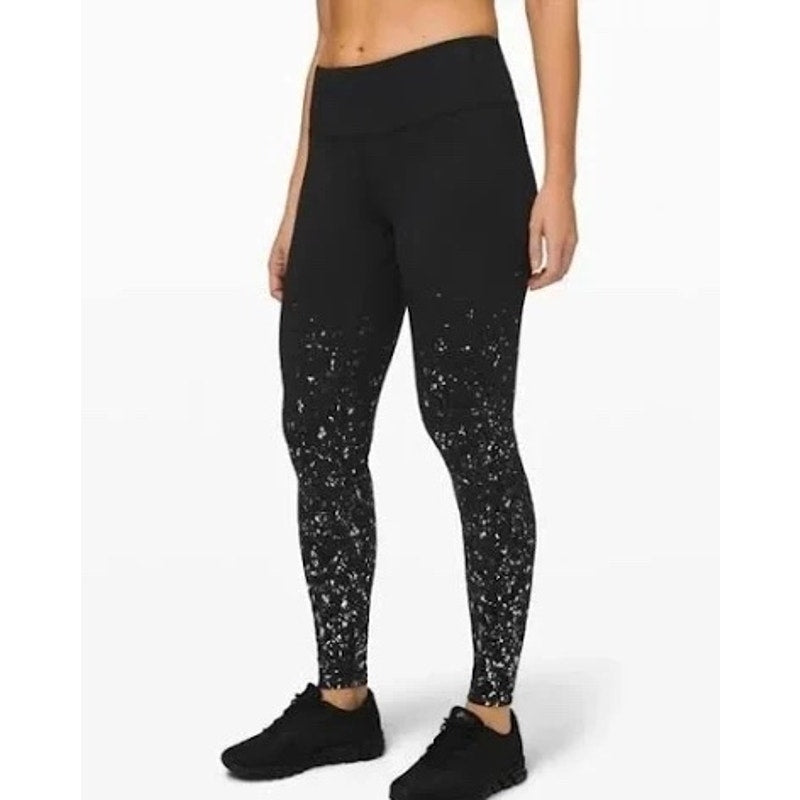 🖤 NWT Lululemon Speed Wunder Tight 28" Spark Black Silver Special Edition Sz 2