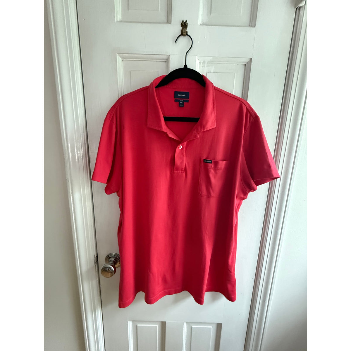Façonnable Club Men’s Polo Shirt Red Short Sleeve Pocket XXL