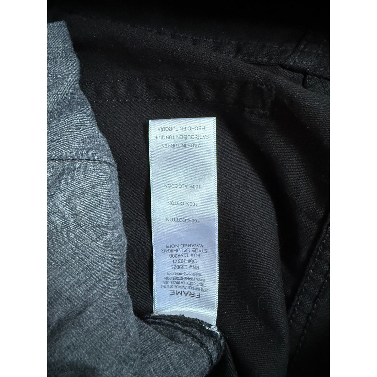 Frame Le Slouch Double Knee Utility Jeans Washed Noir Black Size 27 EUC