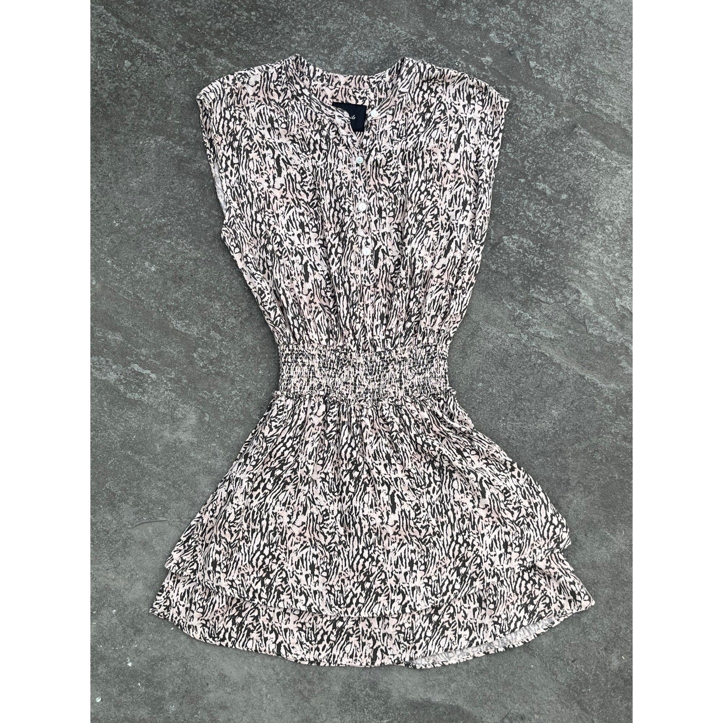 ✨ Rails Angelina Tan Abstract Texture Smocked Mini Dress Small ✨