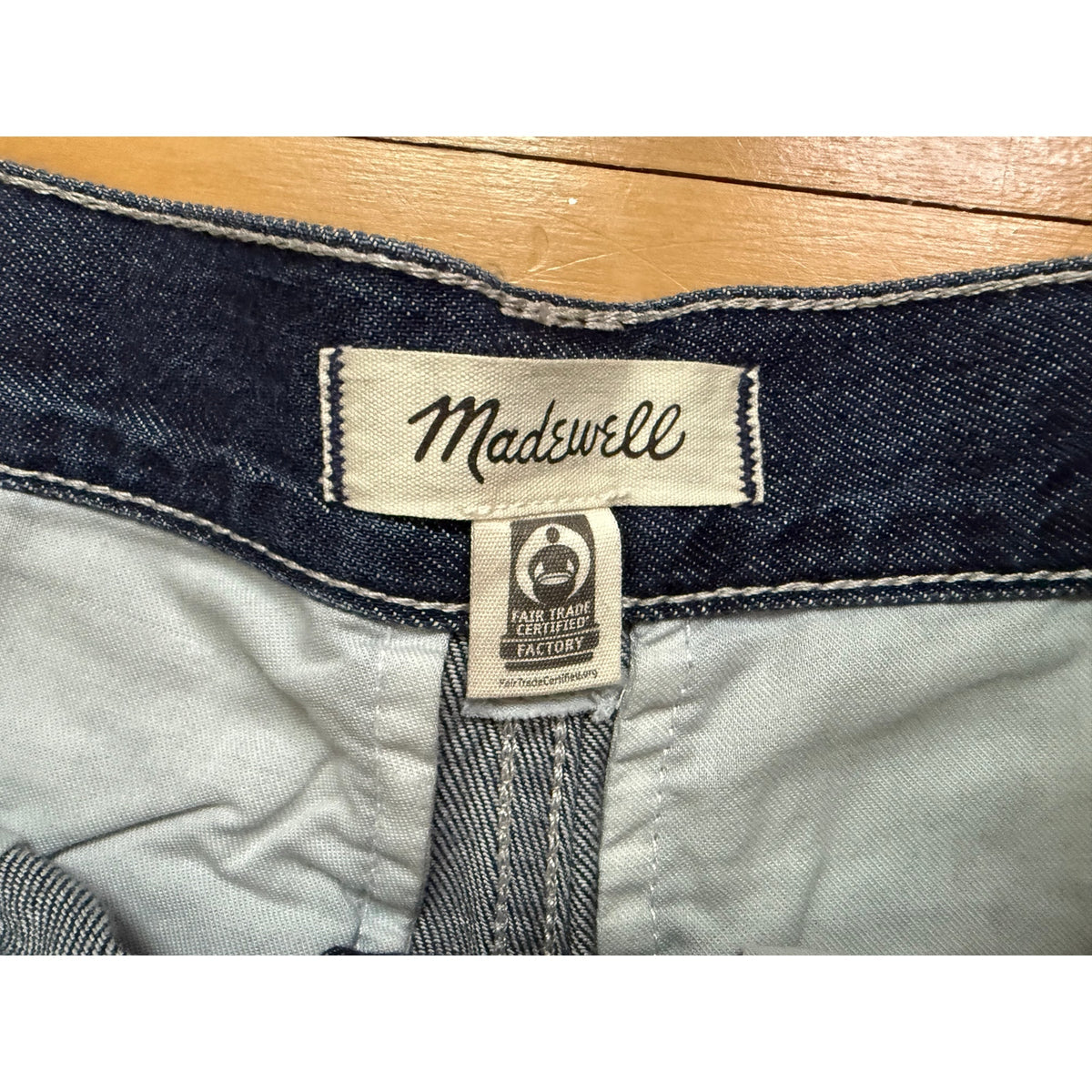Madewell Wide Leg Trouser Jeans Indigo Pintuck Seam Size 27 EUC