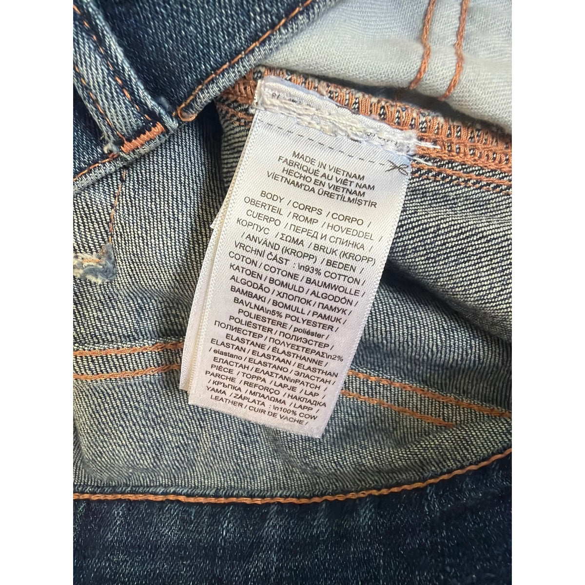 Polo Ralph Lauren Mid Rise Skinny Crop Jeans Distressed Hem 32 EUC