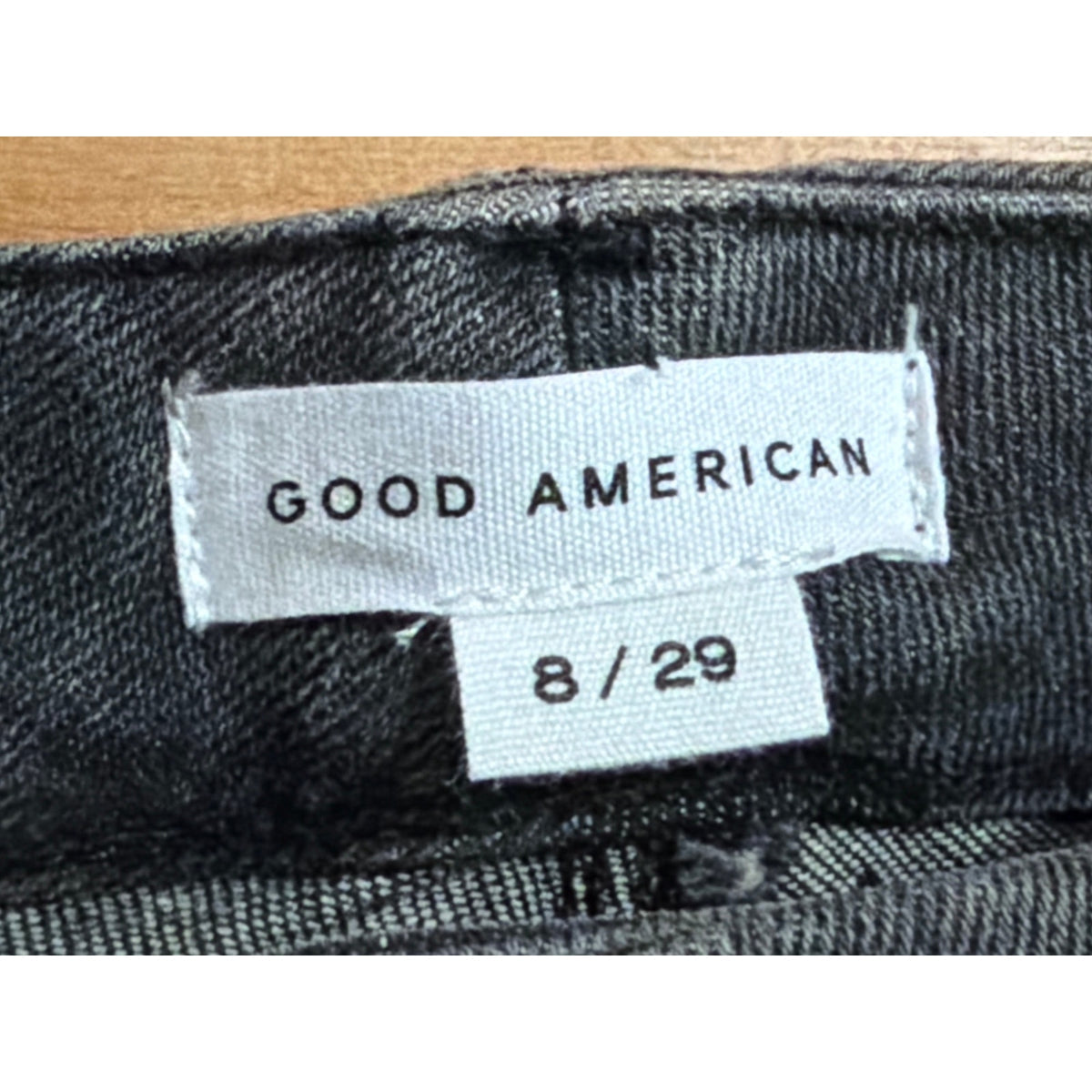 Good American "Good Legs" Mid Rise Straight Jeans Black Size 8/29 EUC
