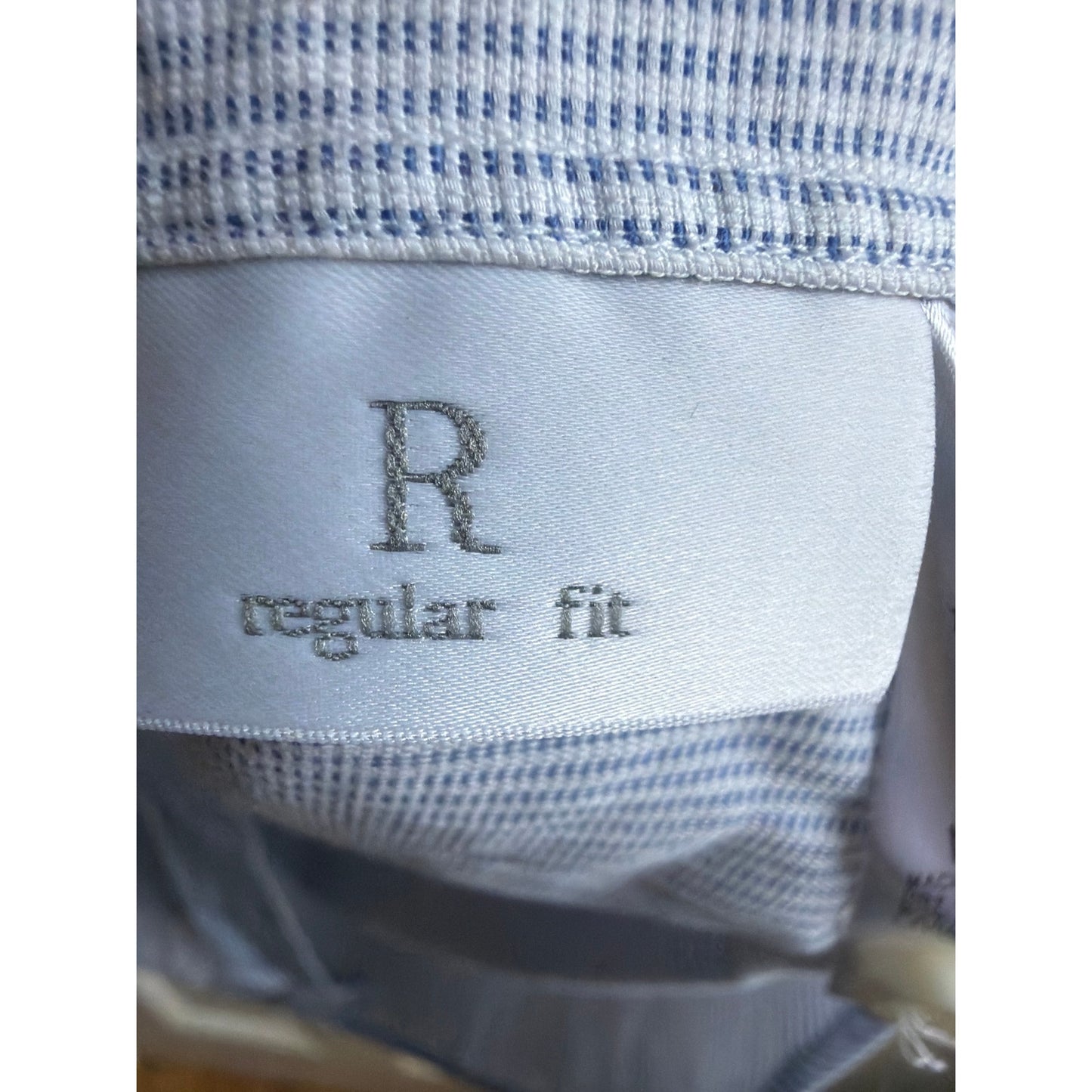 Ermenegildo Zegna Men's Size 44/17.5 Blue White Stripe Pattern Button Up