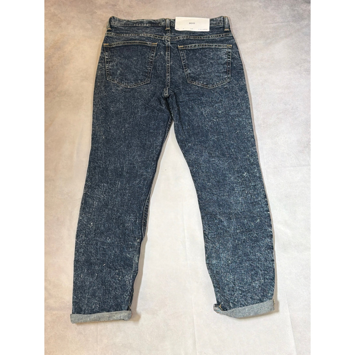 NWT BDG Retro Acid Wash Slim Straight Denim Blue Jeans Size 30