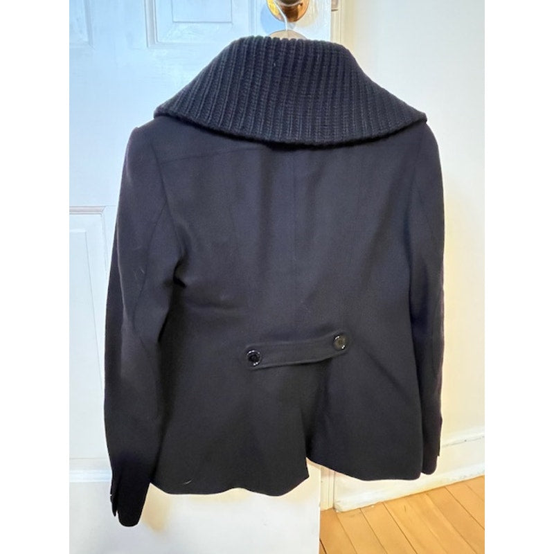 Burberry Brit Short Wool Pea Coat - US 2 (Fitted)