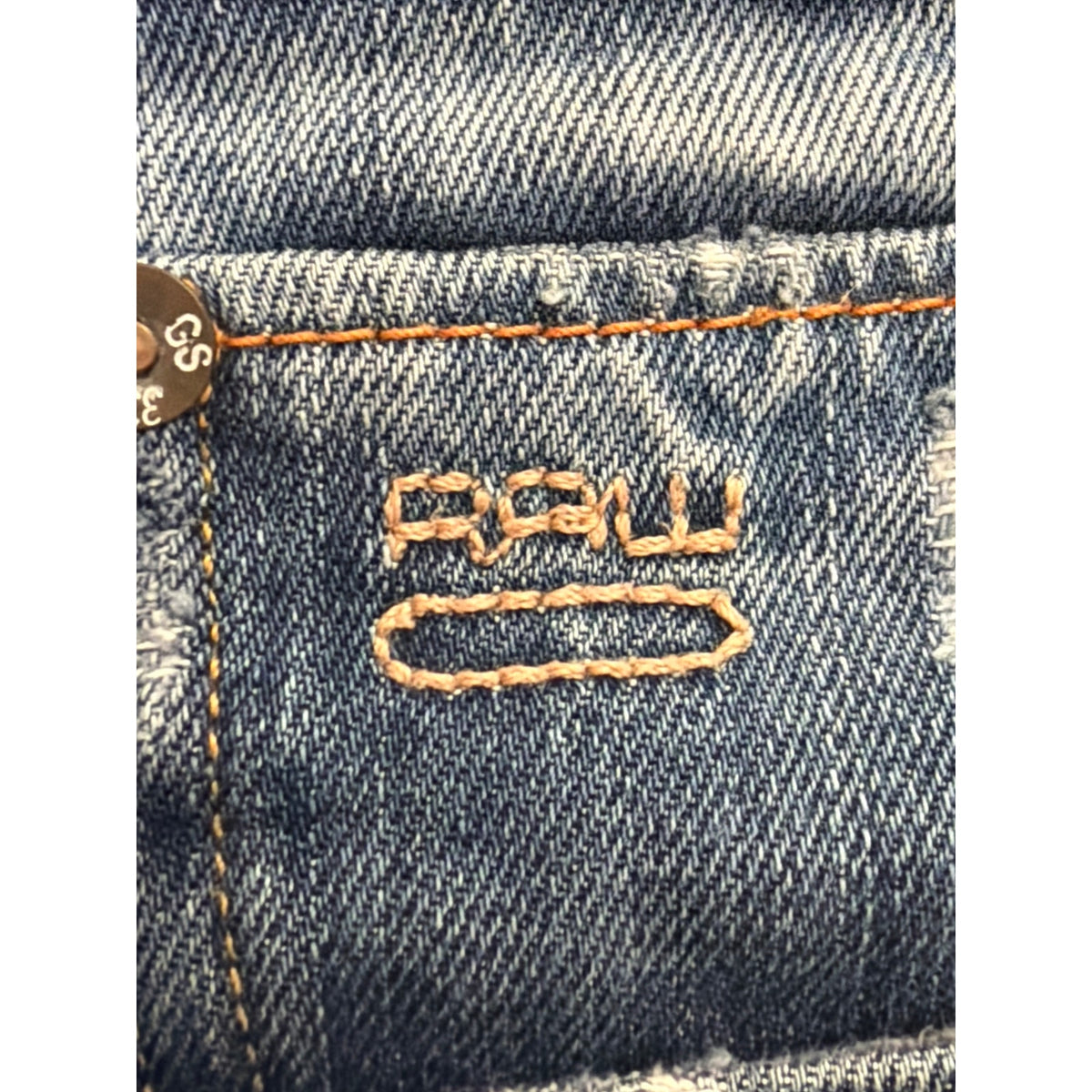 G-Star Raw "3301" 29W Classic Faded Distress Denim Jean
