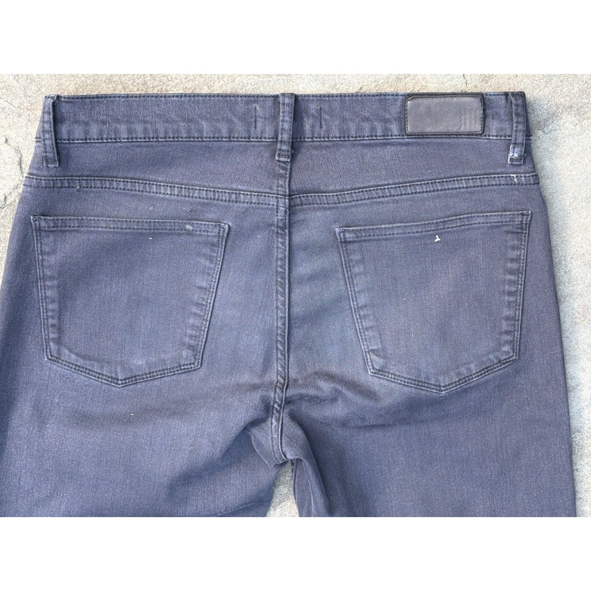 Reiss Mens Charcoal Grey Slim Fit Stretch Denim Jeans 30R Faded Black Clean