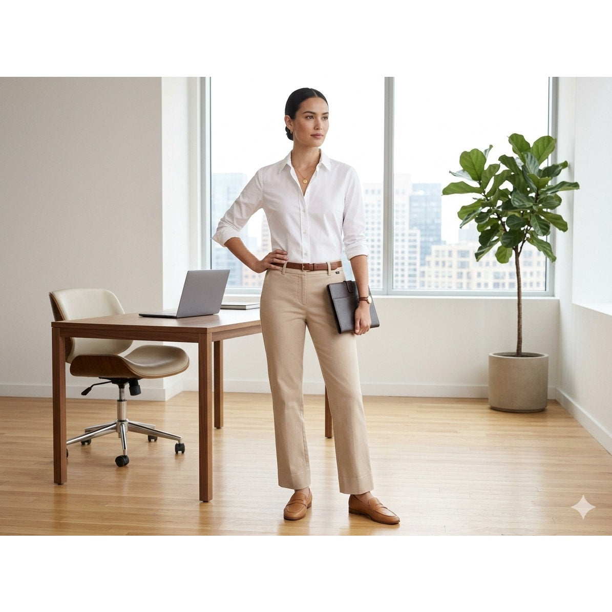 Theory Luke Stretch Canvas Chino Pants Women's Size 8 Khaki EUC