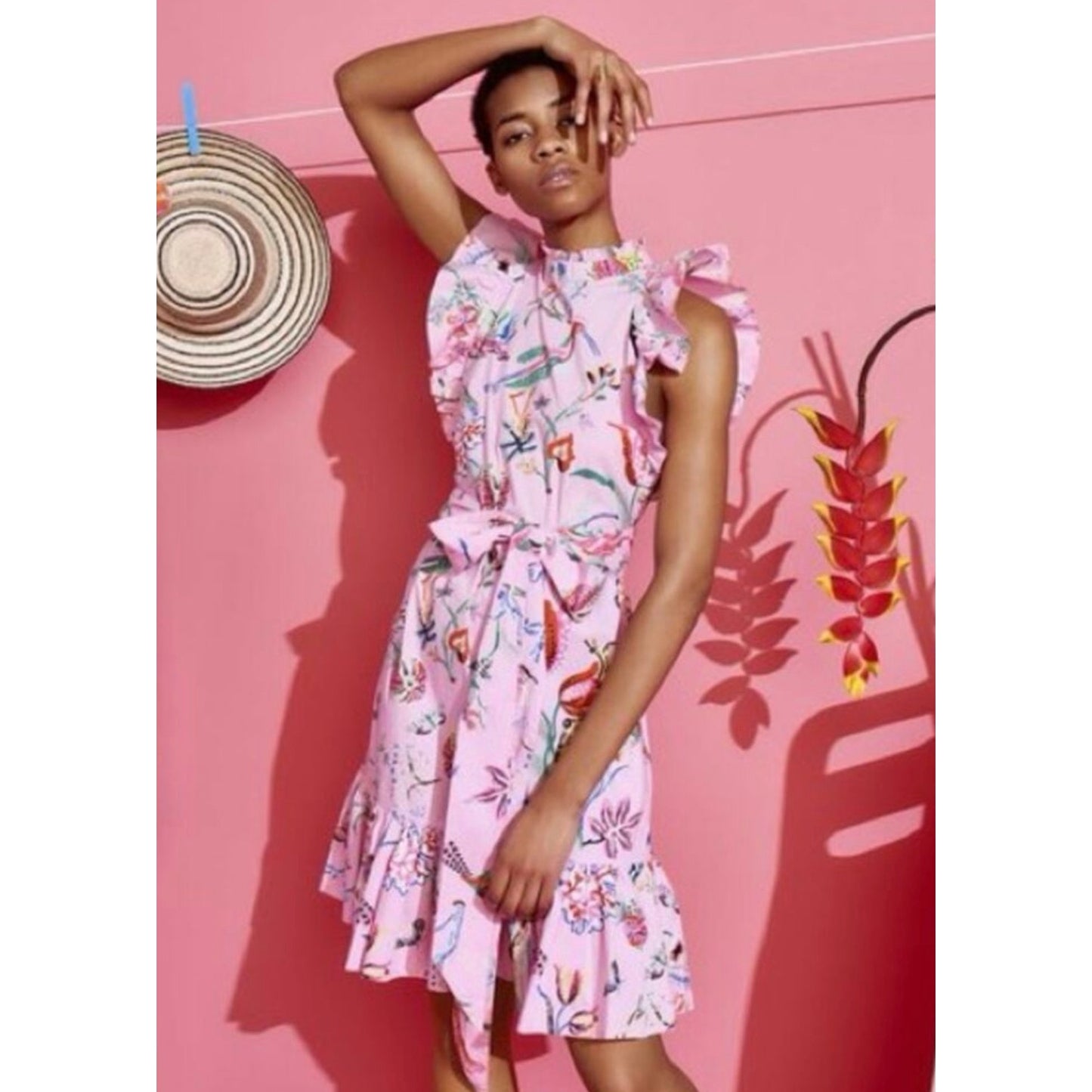 Banjanan BulBul Spring Floral Pink Dress - Size Small