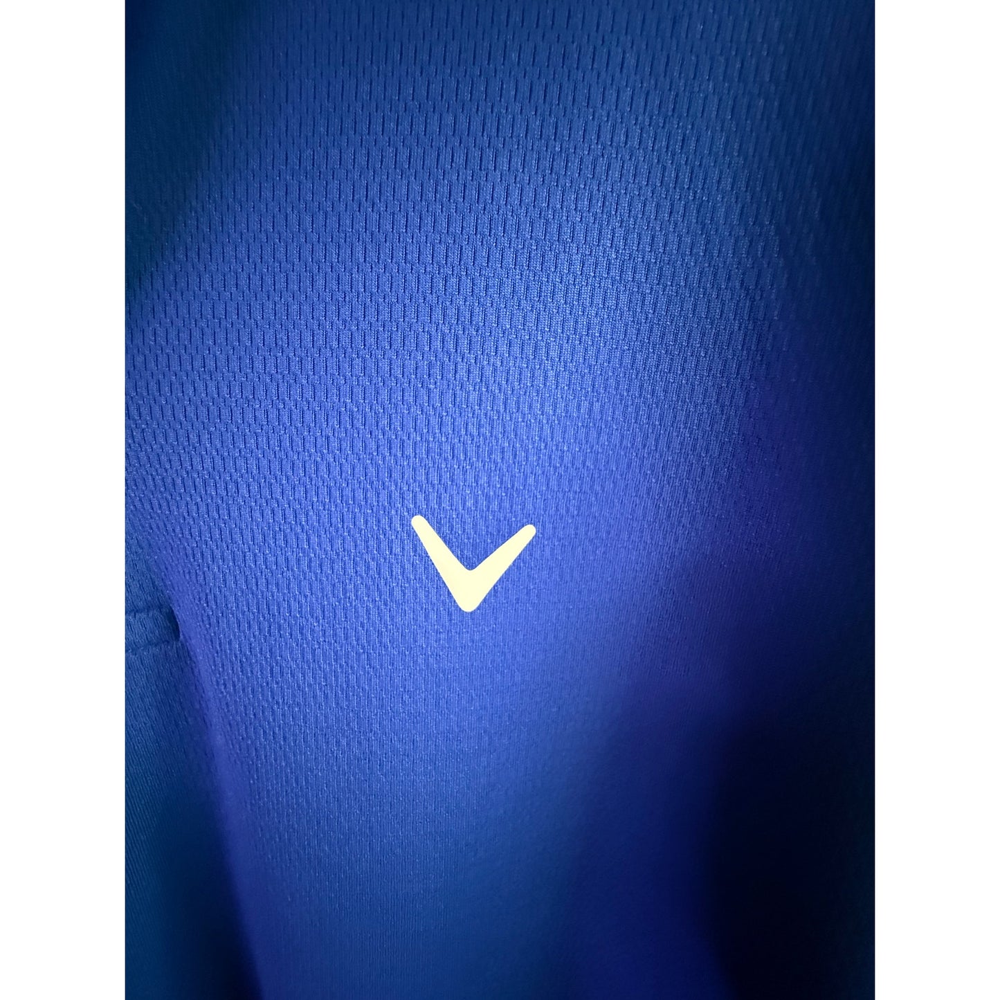 Callaway Opti-Dri Golf Polo Shirt Mens Blue Short Sleeve Performance Logo EUC