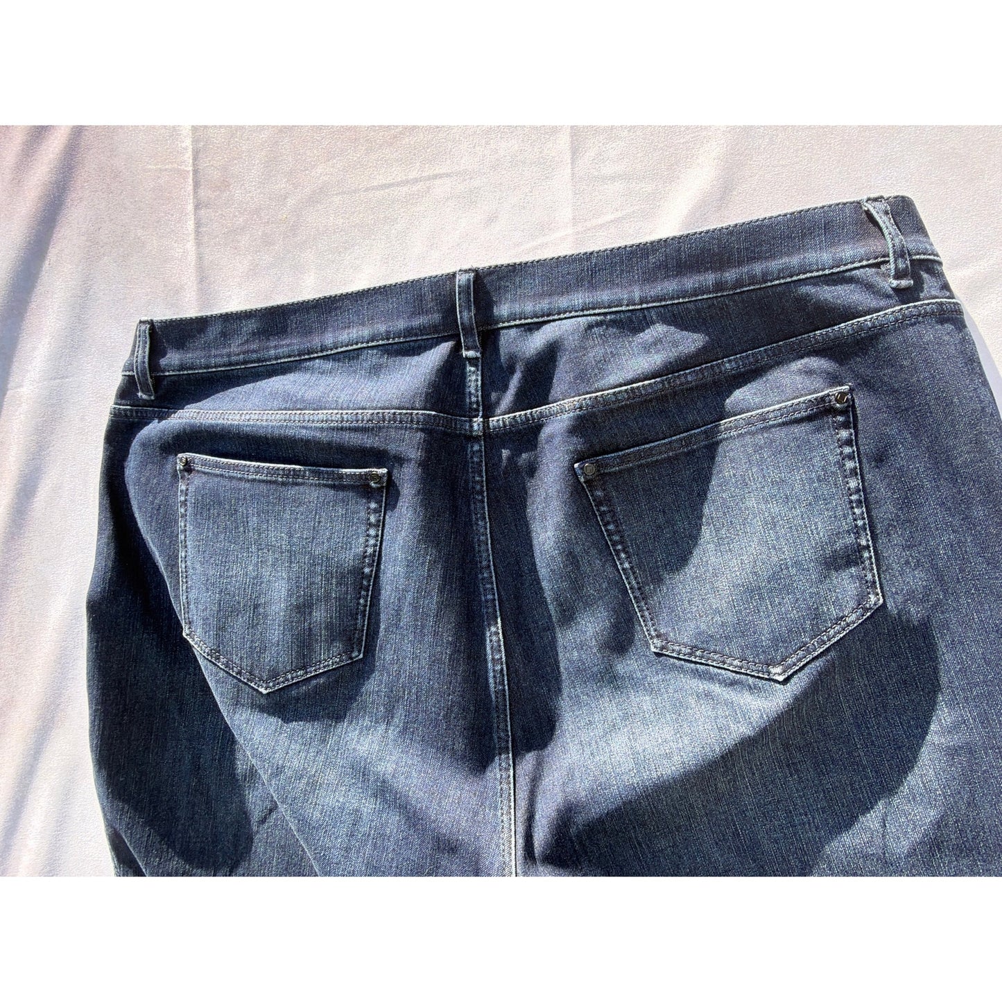 Lafayette 148 Size 18W High Rise Dark Wash Wide Leg Jean