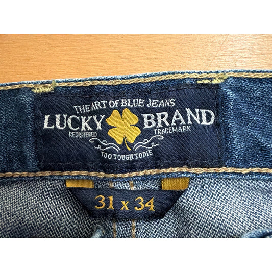 Lucky Brand 31 x 34 181 Relaxed Straight Style Blue Jeans