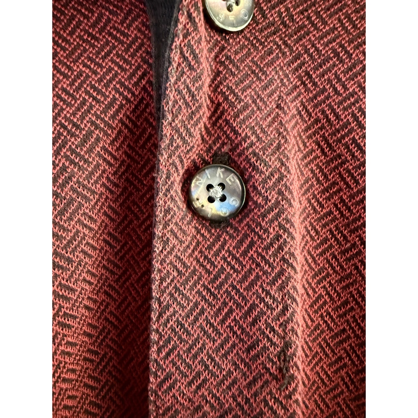 Vintage Nike Tiger Woods Shirt Mens XL Burgundy Maroon Ribbed Knit Golf Polo EUC