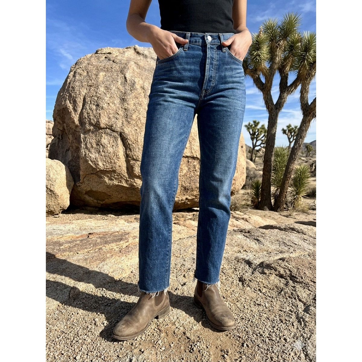 Citizens of Humanity Olivia High Rise Slim Ankle Jeans Size 24 Frayed Hem EUC