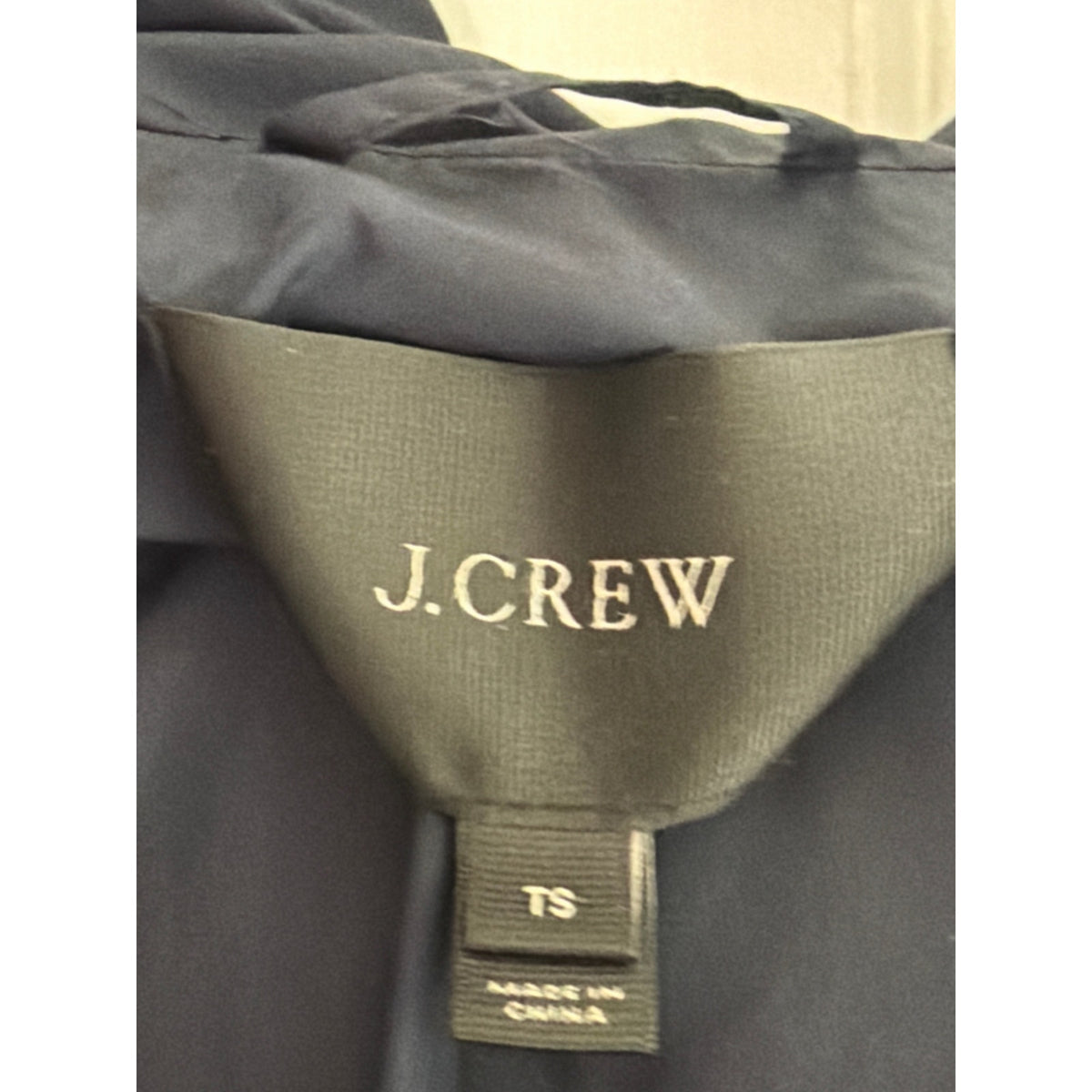 J.Crew Belted Long Down Puffer Coat - Navy Blue, Extra Small (XS) 
