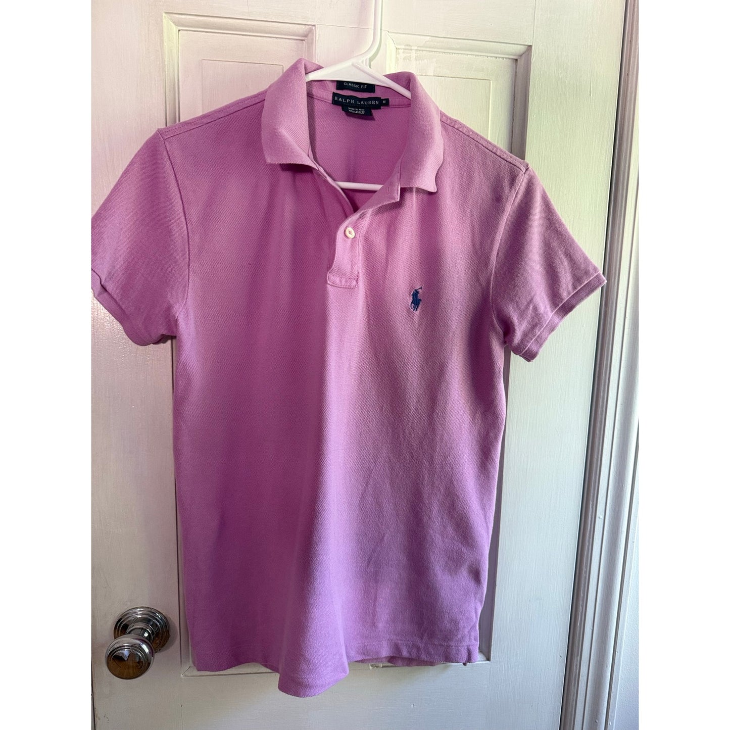 VINTAGE Polo Ralph Lauren Women’s Medium Pink Short Sleeve Polo Shirt EUC