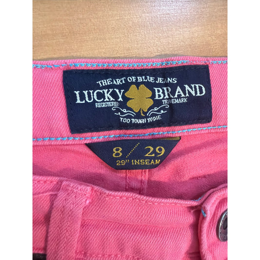 Lucky Brand Size 29 Neon Pink Sofia Skinny Jean
