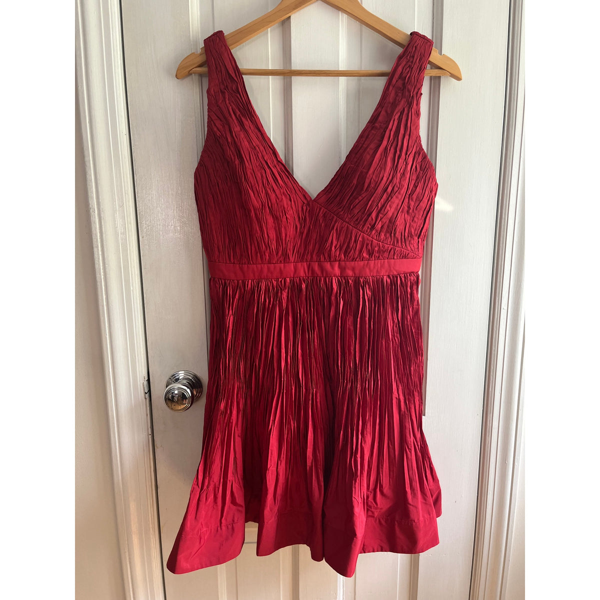 ✨ NWT Alexis Marilou Red Pleated Mini Dress M ✨ Wedding Guest Showstopper