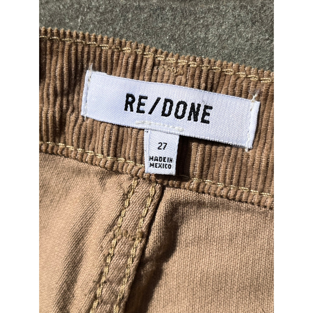 ✨ RE/DONE 70s Loose Flare Washed Khaki Corduroy Jeans 27 ✨