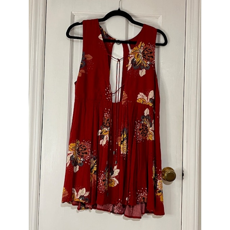 🍒 Free People "Lovely Day" Floral Mini | Red Combo -- Small/Petite