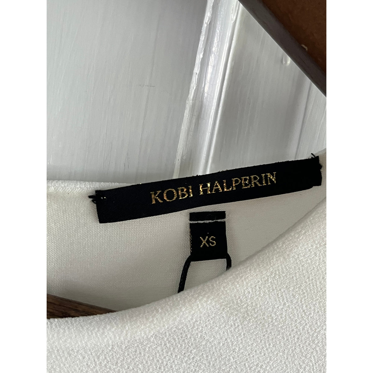 Kobi Halperin NWT Sheila One Sleeve Asymmetric Chiffon Dress Ivory XS
