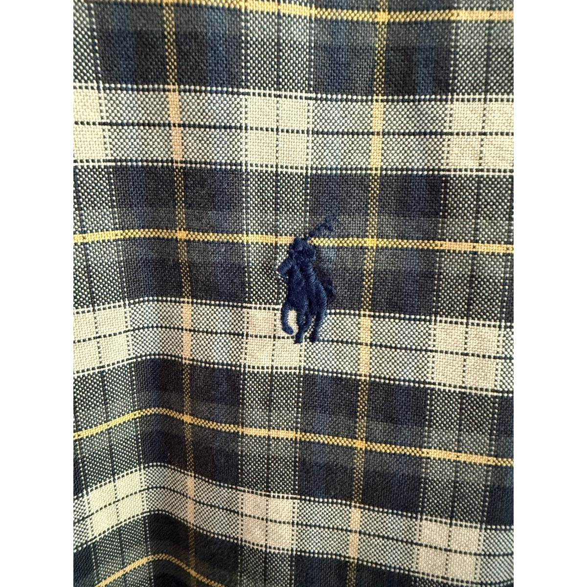 Polo Ralph Lauren Plaid Gold Brown Medium Button Down Flannel Shirt
