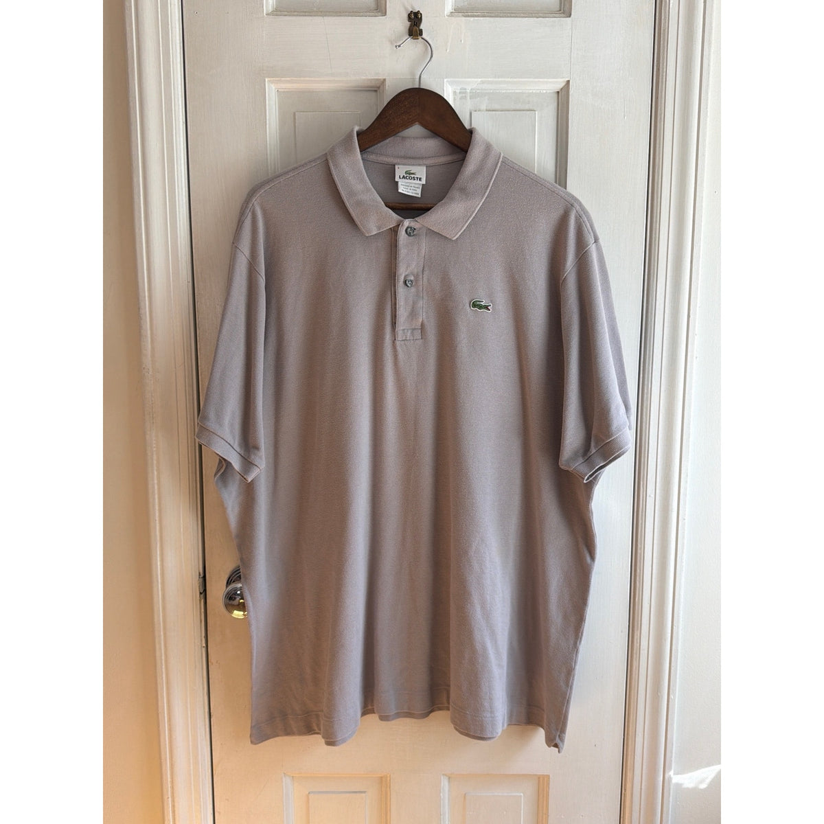 Lacoste Classic Short Sleeve Piqué Polo Shirt - Taupe / Soft Beige, Size 9 / 4XL